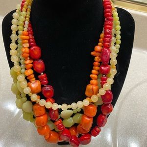 Authentic Barse necklace, five strands of color